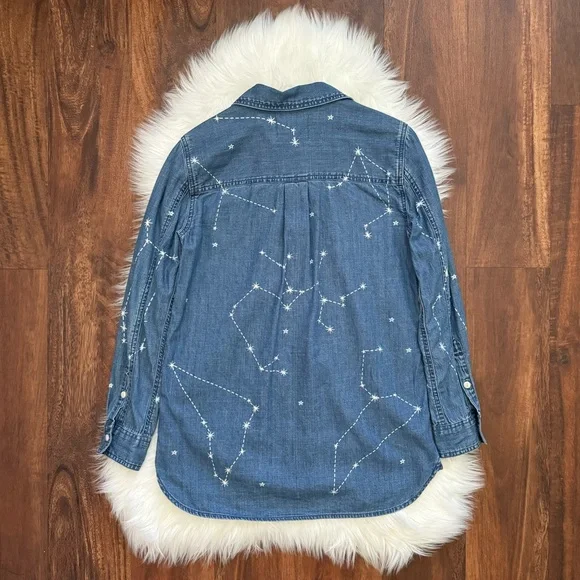 Madewell Denim Classic Ex-Boyfriend Shirt: Comet Edition XXS - Picture 5 of 8